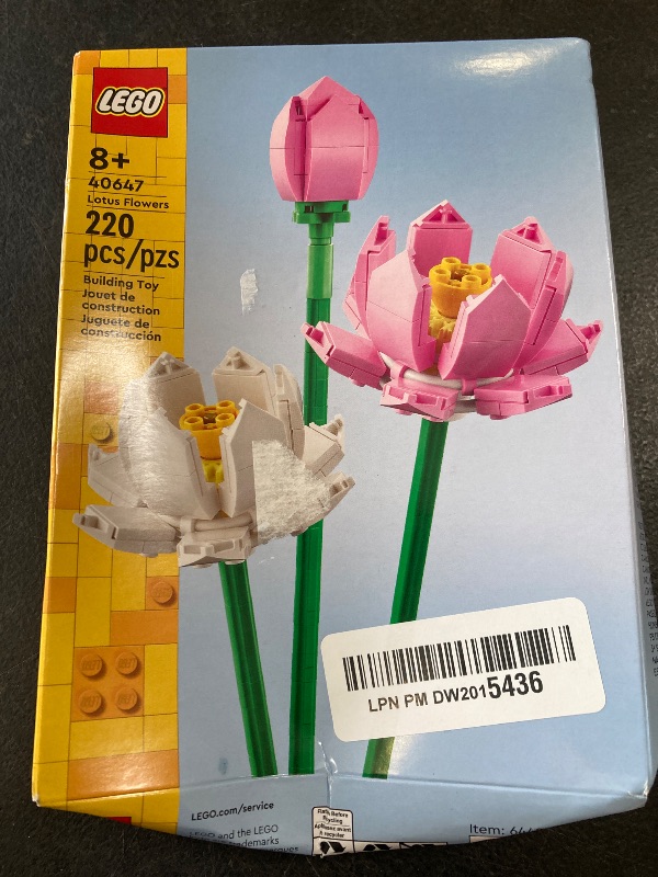 Photo 1 of LEGO Lotus Flower - Building Toy for Kids, Girls & Boys, Ages 8+ - Artificial Lotus Flowers for Home Decor & Display - Creative Gift Idea for Her & Him - 40647