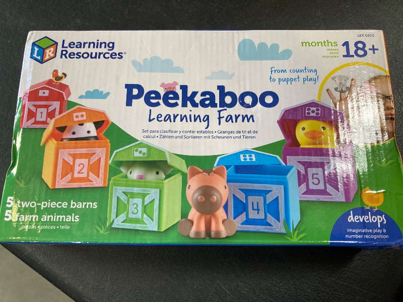 Photo 1 of Learning Resources Peekaboo Learning Farm - 10 Pieces, Ages 18+ Months Toddler Learning Toys, Counting and Sorting Toys, Farm Animals Toys, Easter Basket Stuffers?