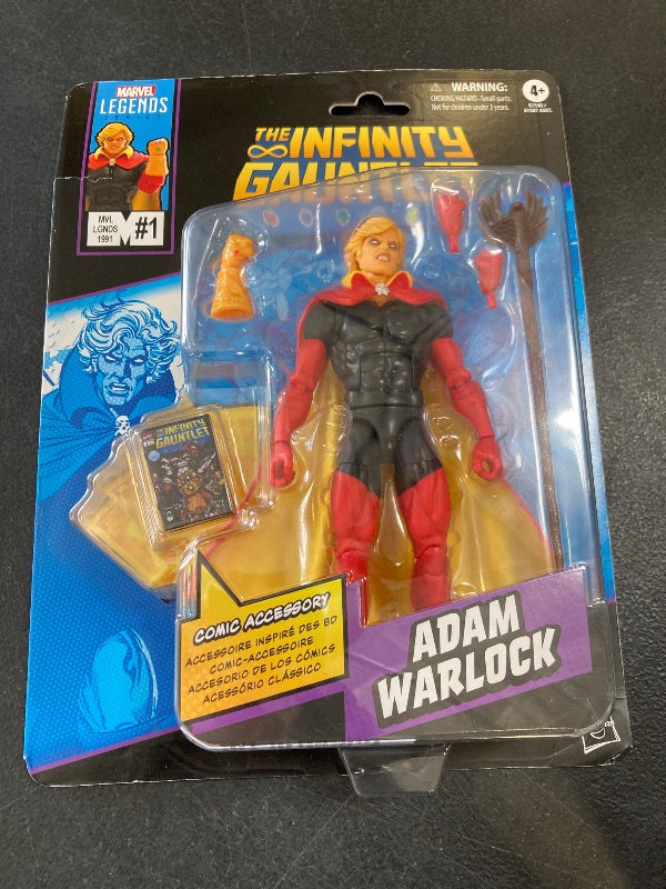Photo 1 of Marvel Legends Series Adam Warlock, Infinity Gauntlet Comics-Inspired Collectible 6-Inch Scale Action Figure with Character-Sized Comic Accessory