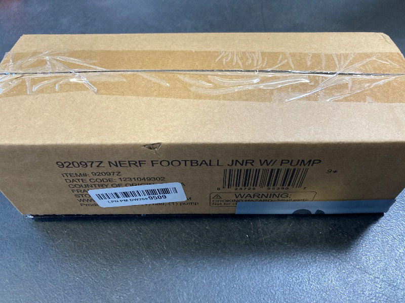 Photo 1 of NERF Spiral Grip Junior Football - Patented Spacelace for Ultimate Spirals - Authentic Look and Feel - Pump Included, Junior 10.5"