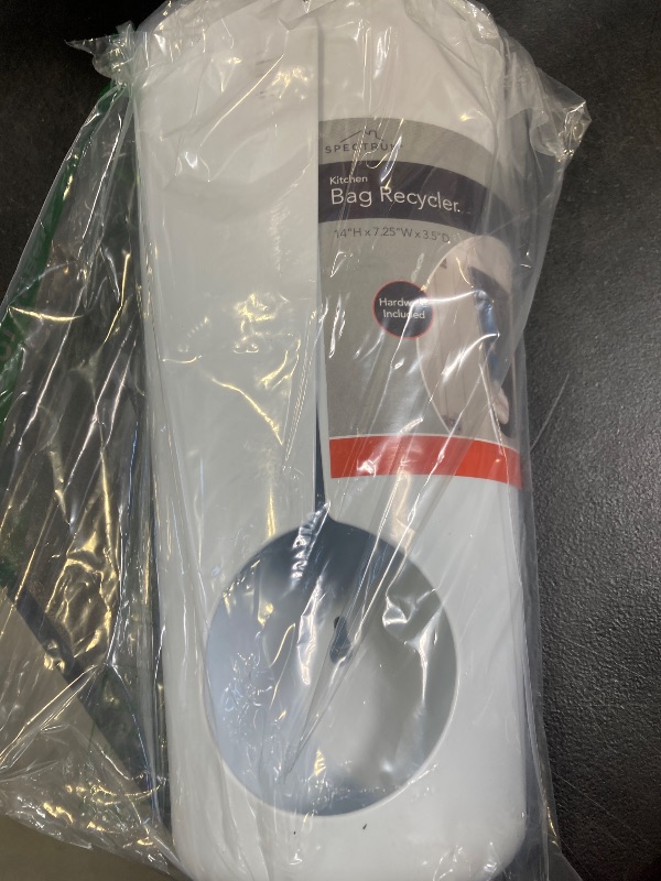 Photo 1 of Spectrum Diversified Plastic Bag Holder, Wall Mount or Adhesive Grocery Bag Organizer, Under Sink Plastic Grocery Bag Storage & Trash Bag Organization