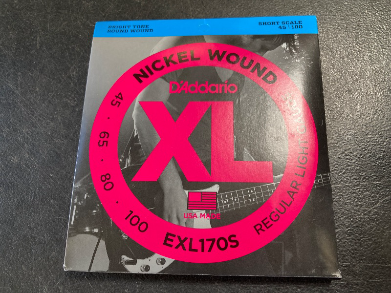 Photo 1 of D'Addario Bass Guitar Strings - XL Nickel - EXL170S - Perfect Intonation, Consistent Feel, Powerful Durability - 4 String Set - 45-100 Regular Light, Short Scale