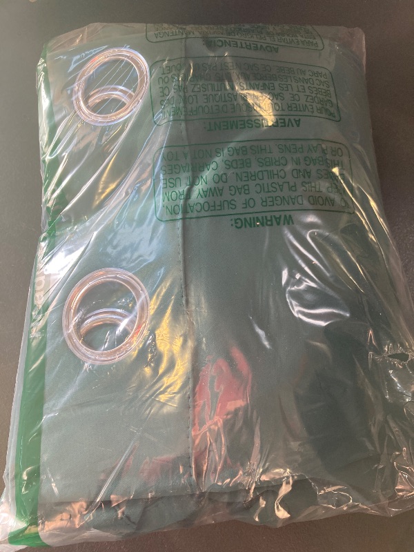 Photo 1 of JIUZHEN Forest Green Blackout Curtains with Tiebacks, Light Blocking and Noise Reducing Grommet Curtains for Bedroom and Living Room, Set of 2 Window Curtain Panels, 52 x 45 Inch Length