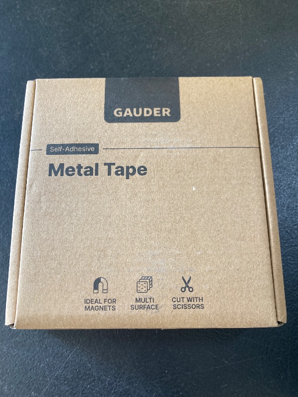 Photo 1 of GAUDER Self-Adhesive Metal Tape | Thin Metal Strips for Magnets, Tonies® Figures & Shelves | Ferrous Tape (10 ft)