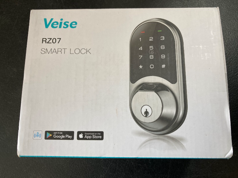 Photo 1 of Veise RZ07 Smart Lock, Fingerprint Door Lock, 7-in-1 Keyless Entry with App Control, Electronic Touchscreen Keypad Deadbolt, Biometric Smart Locks for Front Door, Matte Black