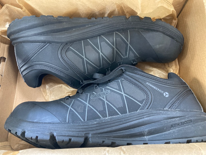 Photo 1 of KEEN Utility Men's Vista Energy XT Low Height Composite Toe Industrial Work Sneakers, Black/Raven, 11.5