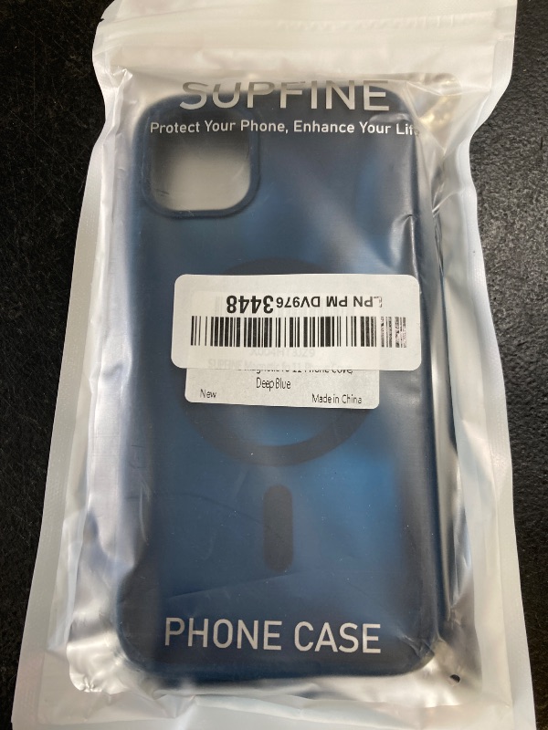 Photo 1 of SUPFINE Magnetic for iPhone 11 Case(Compatible with MagSafe)(Military Grade Drop Protection) Slim Translucent Matte Shockproof with Anti-Fingerprint Phone Case, Deep Blue