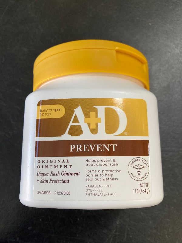 Photo 1 of A+D Original Diaper Rash Ointment, Prevents & Protects Diaper Rash, Moisturizes & Heals Dry Skin With Vitamins A&D, 16oz Jar