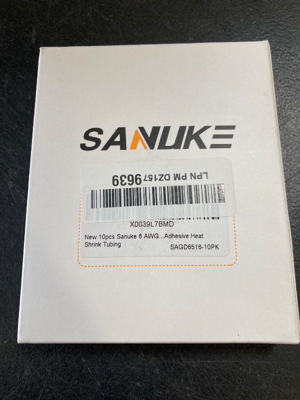 Photo 1 of 10pcs Sanuke 6 AWG - 5/16" Tinned Copper Wire Lugs Ring Terminals, Marine Grade Battery Cable Ends with 3:1 Dual Wall Adhesive Heat Shrink Tubing