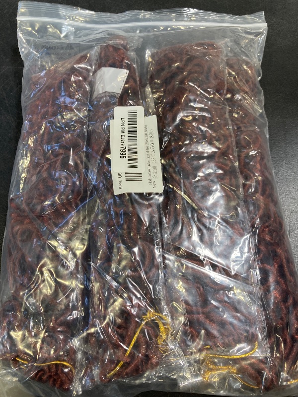 Photo 1 of 8 Packs Curly Boho Braids Faux Locs Crochet Hair, 18 Inch Goddess Locs Crochet Hair, Hippie Locs, Hair Extensions (22 Inch, 8 Packs, 350#)