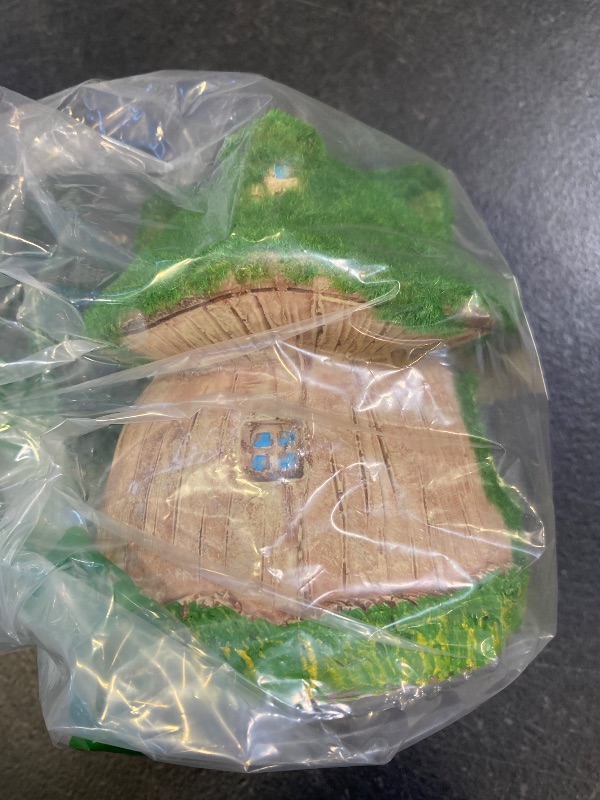 Photo 1 of Aquarium Decoration House Resin Hollow Hide House Betta Fish Log Moss Cave Ornament Tank Hideaway Accessories for Mini Small Fish Shrimp