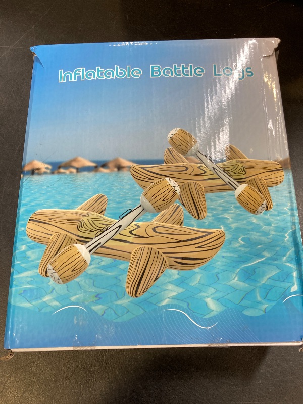 Photo 1 of [2025 New Version Patented] 4Pcs Pool Floats Inflatable Raft Pool Toys for Kids Ages 6-8-12, Battle Log Rafts Water Toys Kids, Swimming Pool Game Pool Party Outdoor for Family (Style-001)