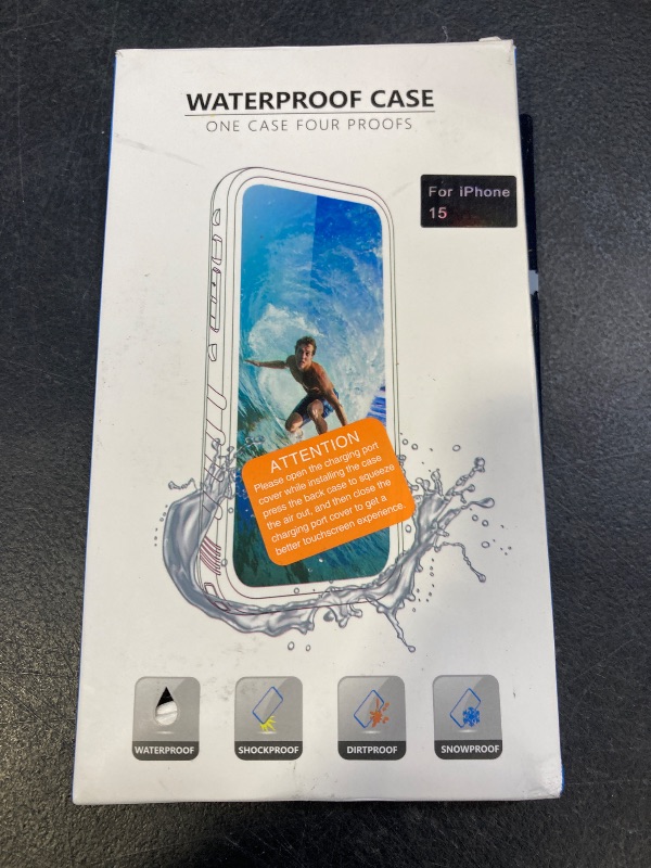 Photo 1 of Cozycase for iPhone 15 Waterproof Shockproof Dustproof Case - Heavy Duty/360 Full Body/Military Grade/Protective/Rugged ?8FT Drop Proof? Built in Screen/Camera Protector with Lanyard Blue