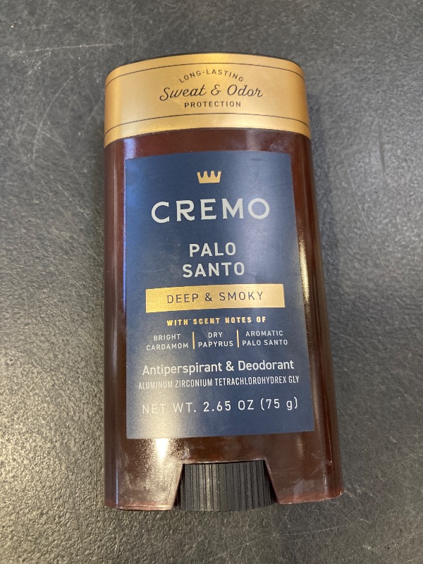 Photo 1 of Cremo Palo Santo Antiperspirant & Deodorant for Men, 48-hour Sweat and Odor Protection, 2.65oz