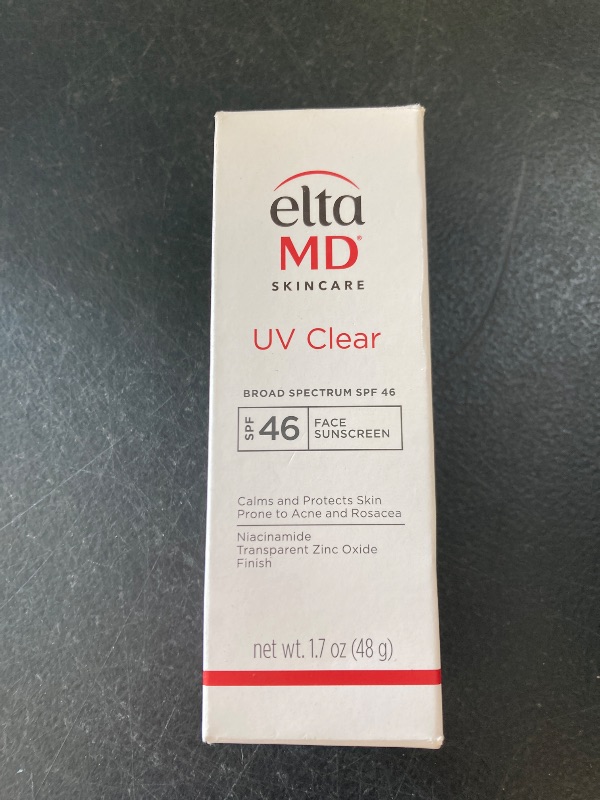 Photo 1 of EltaMD UV Clear Face Sunscreen SPF 46, Oil Free for Face with Zinc Oxide, Dermatologist Recommended Sunscreen Lotion, For Acne-Prone Sensitive Skin, 1.7 oz Pump
