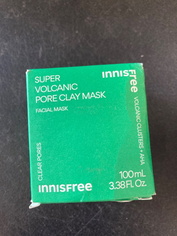 Photo 1 of innisfree Super Volcanic Pore Clay Mask, Korean Pore Clearing Clay Mask with Volcanic Clusters and AHA