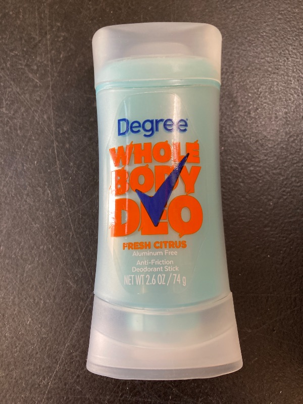 Photo 1 of Degree Women Whole Body Deodorant Stick, Fresh Citrus Scent, Glides on Clear + Absorbs Sweat, Aluminum Free 72H Odor Protection 2.6 oz