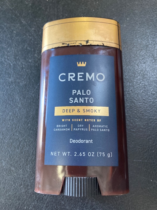 Photo 1 of Cremo Palo Santo Aluminum Free Deodorant for Men, 48-hour Long Lasting Odor Protection, 2.65oz