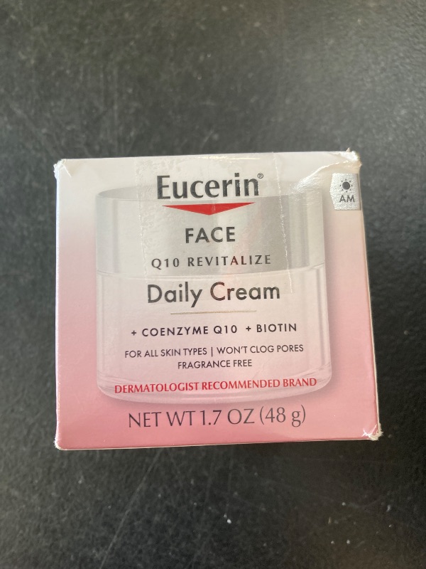 Photo 1 of Eucerin Q10 Anti-Wrinkle Face Cream, Unscented Face Cream for Sensitive Skin, 1.7 Oz Jar