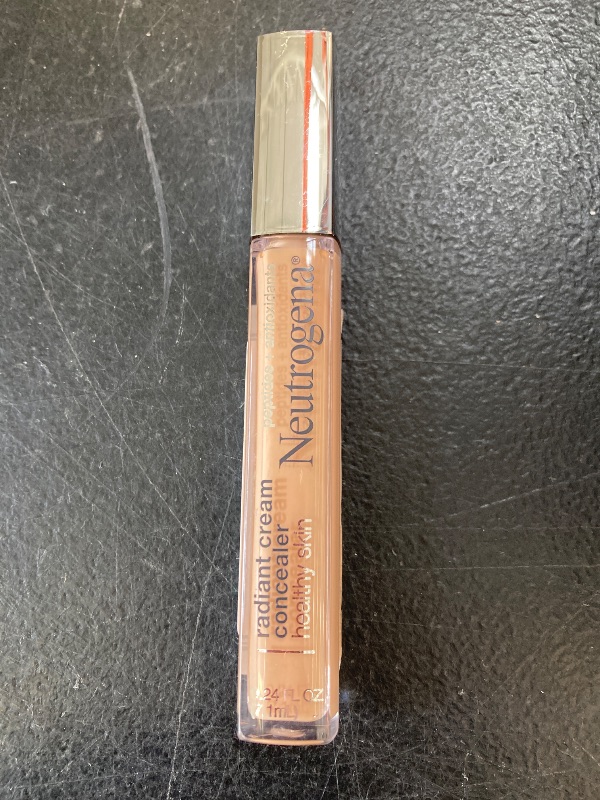 Photo 1 of Neutrogena Healthy Skin Radiant Brightening Cream Concealer with Peptides & Vitamin E Antioxidant, Lightweight Perfecting Concealer Cream, Non-Comedogenic, Sugar Light 03 with warm undertones,0.24 oz