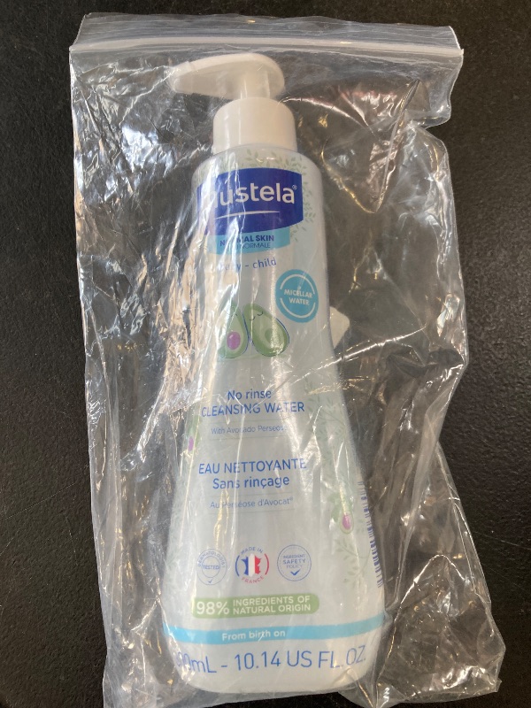 Photo 1 of Mustela Baby Cleansing Water - No-Rinse Micellar Water - with Natural Avocado & Aloe Vera - for Baby's Face, Body & Diaper â€“ 10.14 fl. oz. (Pack of 1)