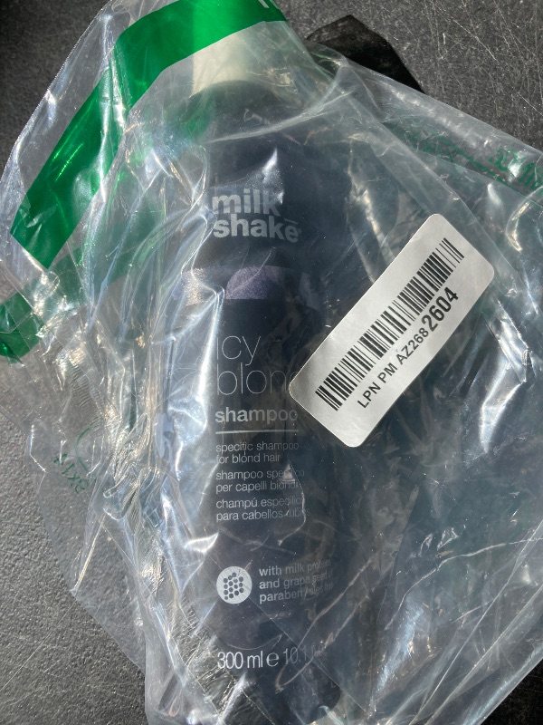 Photo 1 of milk_shake icy blond shampoo | sulfate-free toning shampoo with black pigment to cool brassy tones and enhance platinum blonde hair | ideal for maintaining icy, ash-toned color | 10.1 fl oz