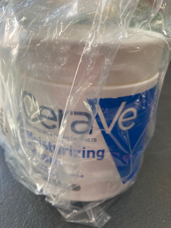 Photo 1 of CeraVe Moisturizing Cream, Body and Face Moisturizer for Dry Skin, Body Cream with Hyaluronic Acid and Ceramides, Daily Moisturizer, Oil-Free, Fragrance Free, Non-Comedogenic, 19 Ounce