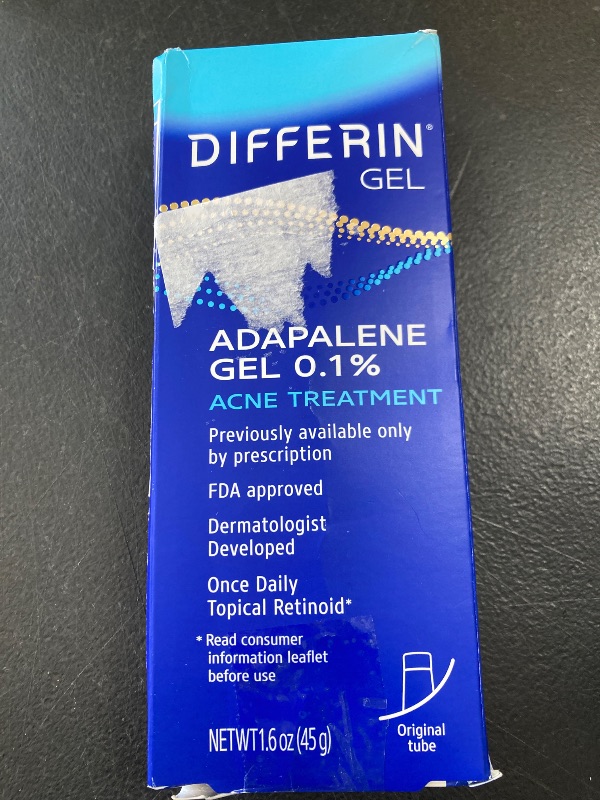 Photo 1 of Acne Treatment Gel, 30 Day Supply, Retinoid Treatment for Face with 0.1% Adapalene, Gentle Skin Care for Acne Prone Sensitive Skin, 15g Tube