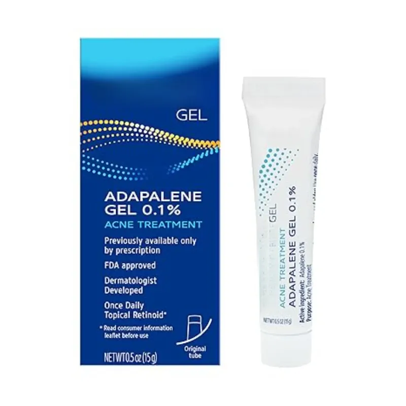 Photo 1 of Acne Treatment Gel, 30 Day Supply, Retinoid Treatment for Face with 0.1% Adapalene, Gentle Skin Care for Acne Prone Sensitive Skin, 15g Tube