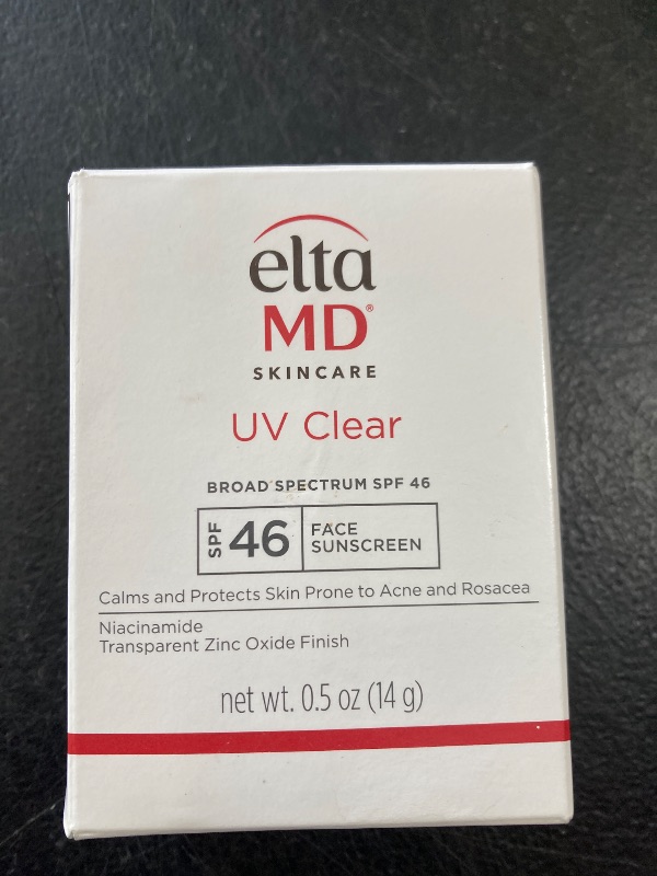 Photo 1 of EltaMD UV Clear Face Sunscreen SPF 46, Oil Free Sunscreen with Zinc Oxide, Dermatologist Recommended, 0.5 oz