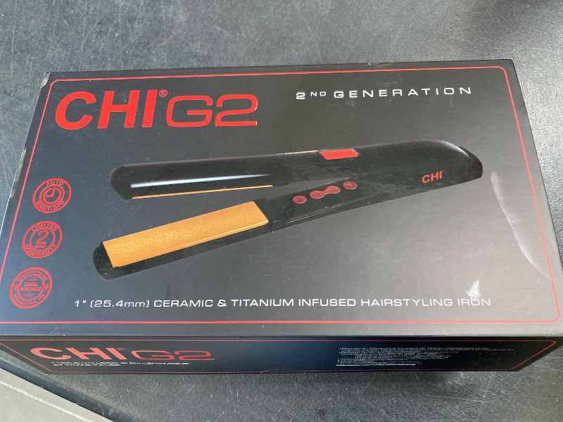 Photo 1 of CHI G2 Digital Flat Iron, Straightening Hairstyling Iron For Smooth, Silky Hair, Titanium Infused Ceramic 1" Plates