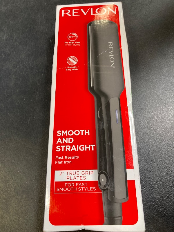 Photo 1 of REVLON Smooth and Straight Ceramic Flat Iron | Fast Results, Smooth Styles (2 in)