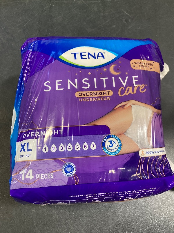 Photo 1 of Tena Sensitive Care Overnight Incontinence Underwear for Women Extra Large, 14 Count (New Sizing)