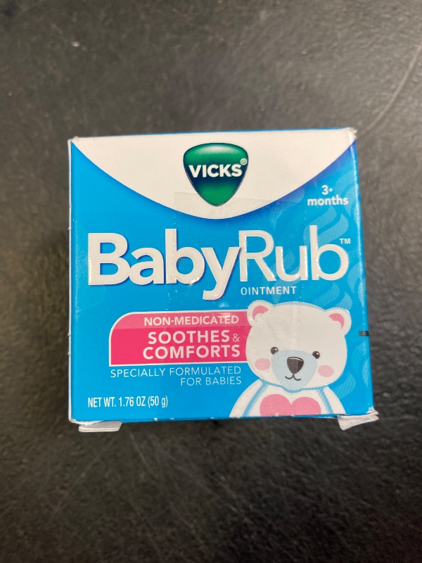 Photo 1 of Vicks BabyRub Chest Rub Ointment with Soothing Aloe, Eucalyptus, Lavender, and Rosemary, from the makers of VapoRub, 1.76 oz