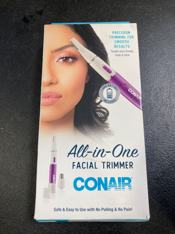 Photo 1 of Conair All-in-1 Facial Hair Trimmer for Women, Perfect for Face, Ear/Nose and Eyebrows, Battery-Powered