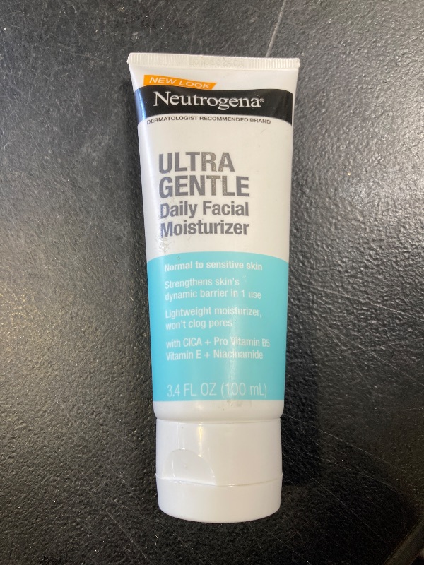 Photo 1 of Neutrogena Fragrance Free Daily Facial Moisturizer, Face & Neck Moisturizer for Sensitive Skin with Vitamin B3, Pro-Vitamin B5 & Vitamin E Supports Skin's Dynamic Barrier, 3.4 fl. oz