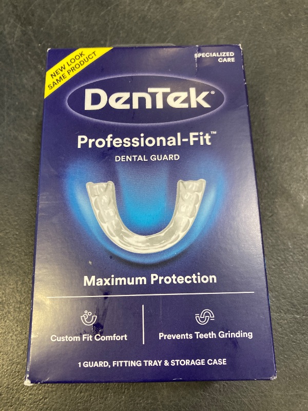 Photo 1 of DenTek Mouth Guard for Nighttime Teeth Grinding, Professional-Fit Dental Guard, 1 Count