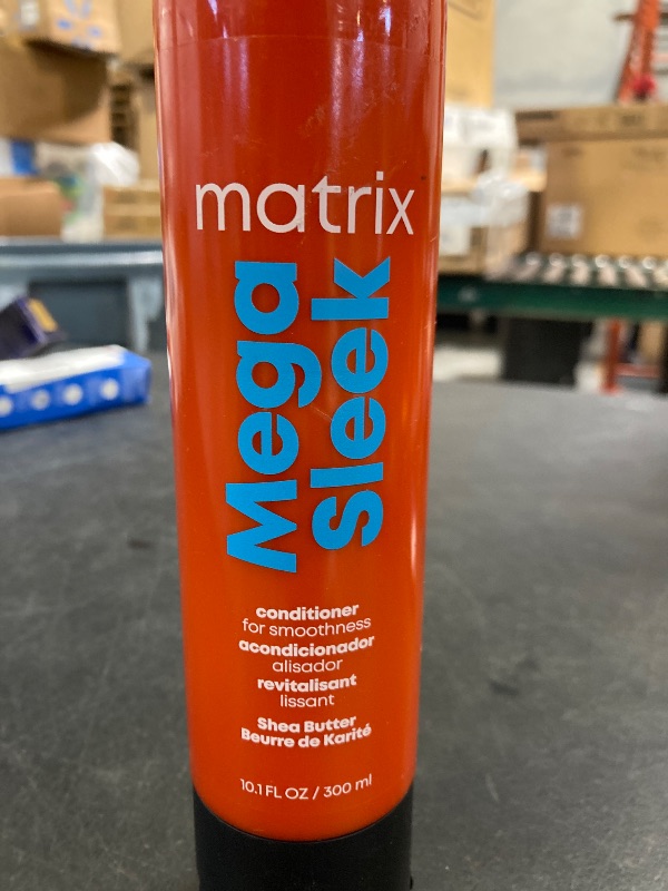 Photo 1 of Matrix Mega Sleek Conditioner | Smoothing, Anti-Frizz, Detangling | For Dry, Damaged & Frizzy Hair | Salon Professional Conditioner | With Shea Butter | 10.1 Fl. Oz. | Vegan