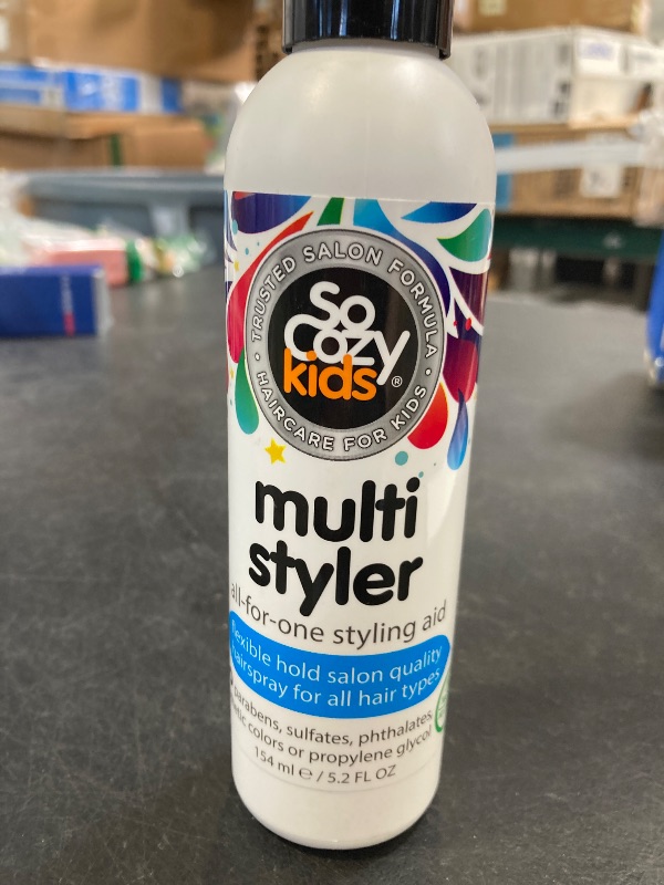 Photo 1 of SoCozy Multi Styler, Styling Hair Spray for Kids, Safe for Everyday Use (5.2 Fl Oz) Holds Like a Light Gel, Gentle Formula with Quinoa, Vitamin B5 & Aloe, No Parabens, Sulfates or Synthetic Colors
