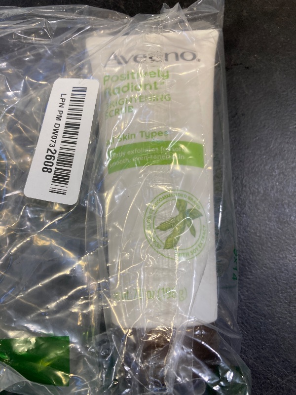 Photo 1 of Aveeno Positively Radiant Skin Brightening Exfoliating Daily Facial Scrub, Moisture-Rich Soy Extract, helps improve skin tone & texture, Oil-& Soap-Free, Hypoallergenic, 7 oz