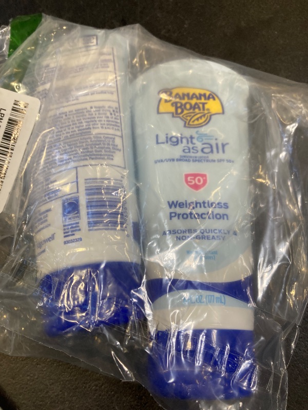 Photo 1 of Banana Boat Light As Air Sunscreen Lotion SPF 50 Twin Pack | Lightweight & Non-Greasy Lotion Sunscreen SPF 50, Sunblock, Oxybenzone-Free, 6oz each