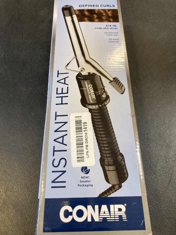 Photo 1 of Conair Instant Heat 3/4-Inch Curling Iron, ¾-inch barrel produces tight curls – for use on short to medium hair