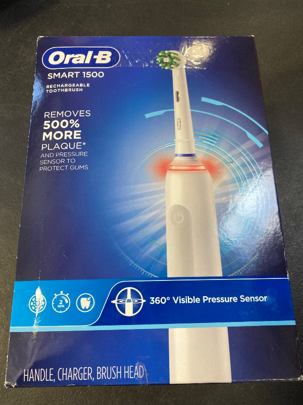 Photo 1 of Oral-B Smart 1500 Electric Power Rechargeable Battery Toothbrush, White