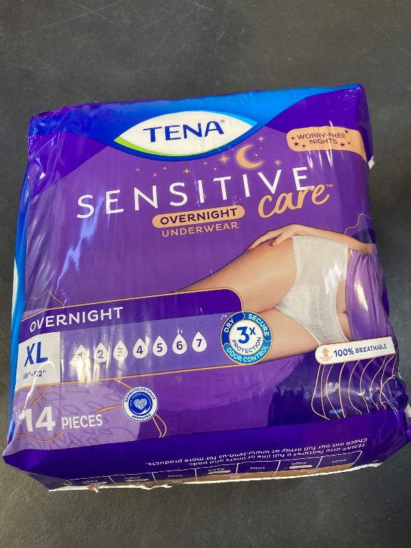 Photo 1 of Tena Sensitive Care Overnight Incontinence Underwear for Women Extra Large, 14 Count (New Sizing)