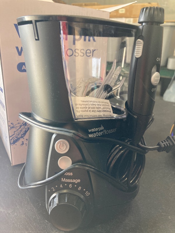 Photo 1 of Waterpik Aquarius Water Flosser For Teeth Cleaning, Gums, Braces, Dental Care, Electric Power With 10 Settings, 7 Tips For Multiple Users And Needs, ADA Accepted, Black WP-662, Packaging May Vary