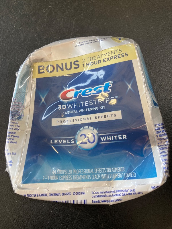 Photo 1 of Crest 3D Whitestrips Professional Effects, Whitestrip 3D White, Teeth Whitening Strip Kit, 44 Strips (22 Count Pack), Crest Teeth Whitening Strips, Teeth Whitening Kit