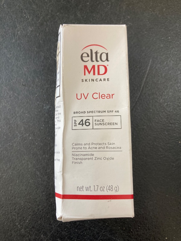 Photo 1 of EltaMD UV Clear Face Sunscreen SPF 46, Oil Free for Face with Zinc Oxide, Dermatologist Recommended Sunscreen Lotion, For Acne-Prone Sensitive Skin, 1.7 oz Pump