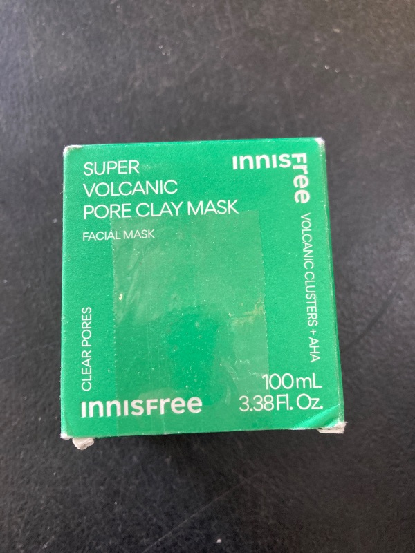 Photo 1 of innisfree Super Volcanic Pore Clay Mask, Korean Pore Clearing Clay Mask with Volcanic Clusters and AHA