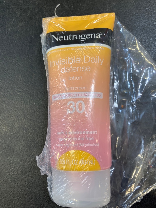 Photo 1 of Neutrogena Invisible Daily Defense Sunscreen Lotion, Broad Spectrum SPF 30, Oxybenzone-Free & Water-Resistant, Sun & Environmental Aggressor Protection, Antioxidant Complex, 3.0 fl. oz