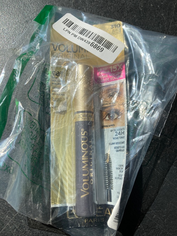 Photo 1 of L'Oreal Paris Makeup Voluminous Original Volume Building Mascara, Blackest Black, 0.28 fl; Oz, 1 Count